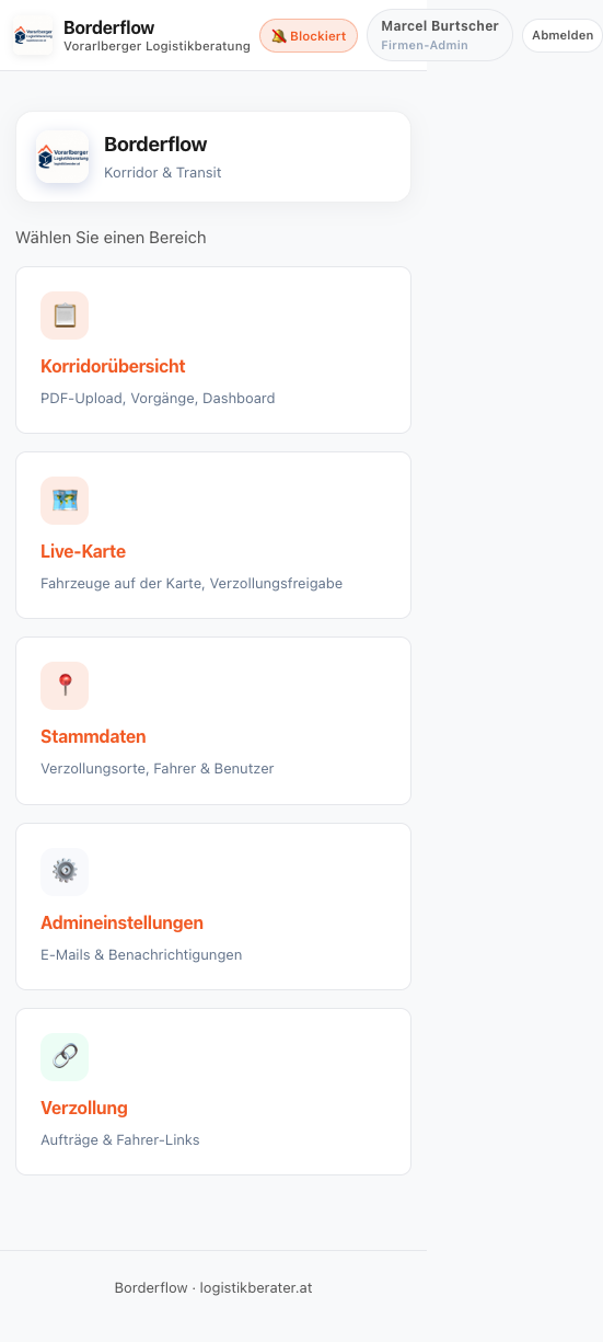 Borderflow Portal mobil